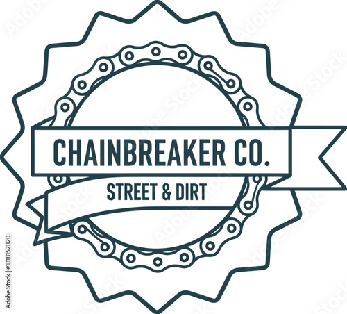 Chainbreaker Co. Street and Dirt Bike Graphic Design Logo Vector Illustration 