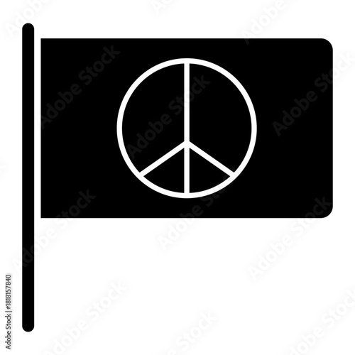 peace symbol flag glyph icon