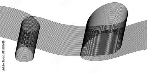 Glowing waveform frequency futuristic energy sound waves technology concept background. Abstract background wave line in vector business texture. Pattern line blend curve flow futuristic background.	