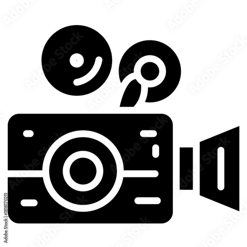 Video Camera icon vector image. Can be used for Retro.