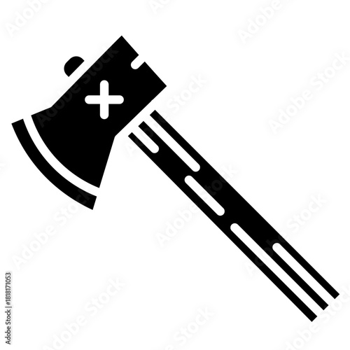 Ax icon vector image. Can be used for Adventure.
