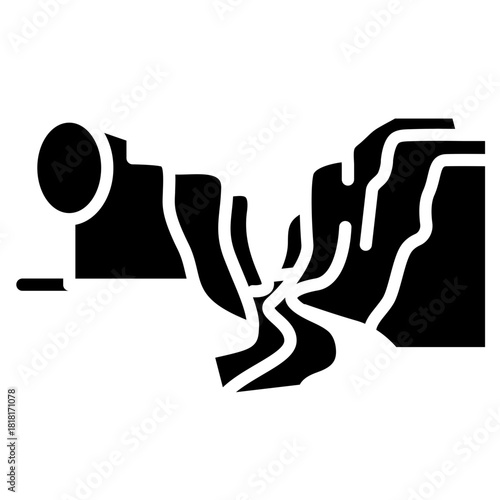 Canyoneering icon vector image. Can be used for Adventure.