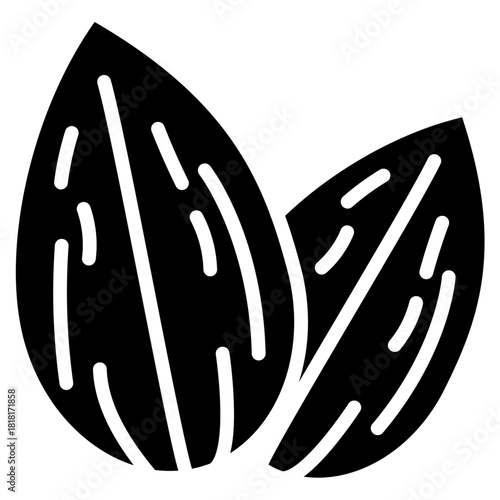 Almonds icon vector image. Can be used for Nutrition.