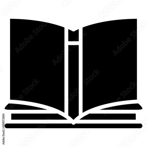 Book icon vector image. Can be used for Printing.