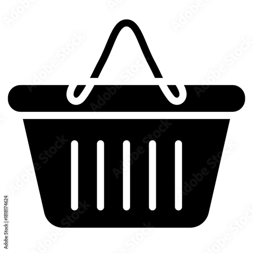 Basket icon vector image. Can be used for Carnival.