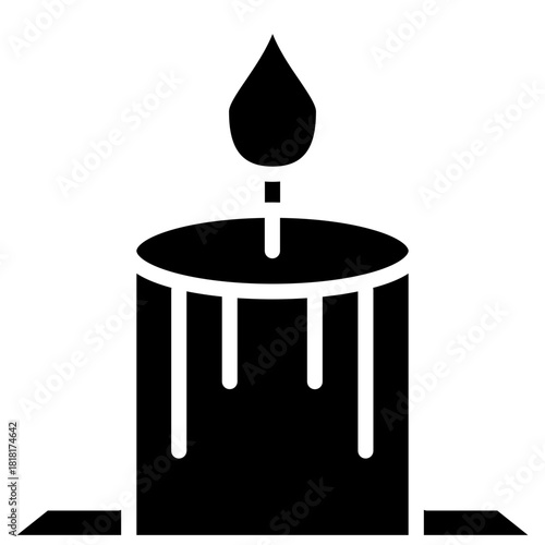 Candle icon vector image. Can be used for Carnival.