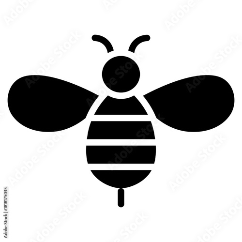 Honeybee icon vector image. Can be used for Carnival.