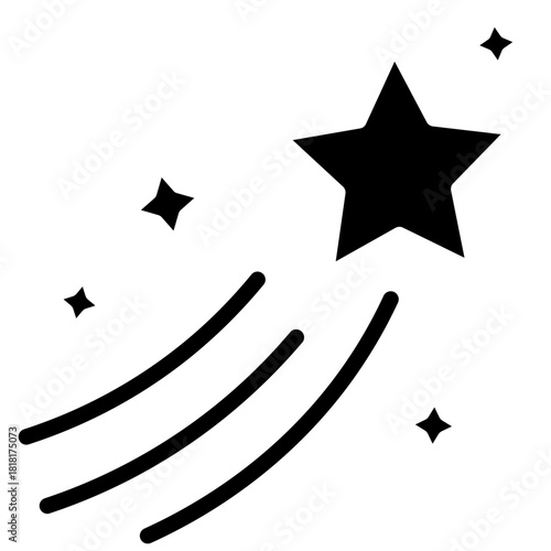 Shooting Star icon vector image. Can be used for Carnival.