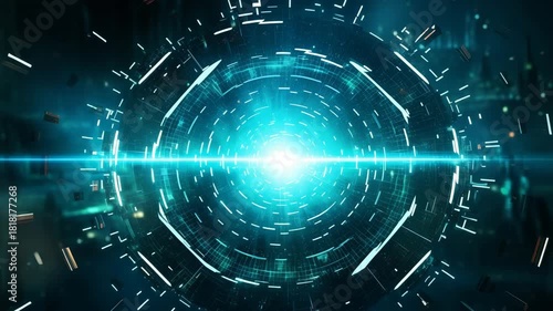 A captivating visual odyssey through a luminous tunnel of light and technological design, suggesting innovation, futuristic concepts, and boundless potential.