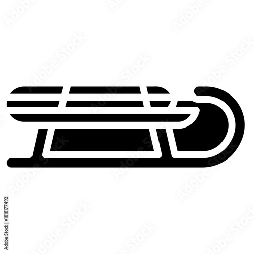 Sled icon vector image. Can be used for Ski Resort.
