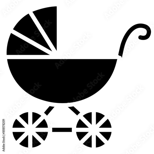 Pram icon vector image. Can be used for Child Adoption.