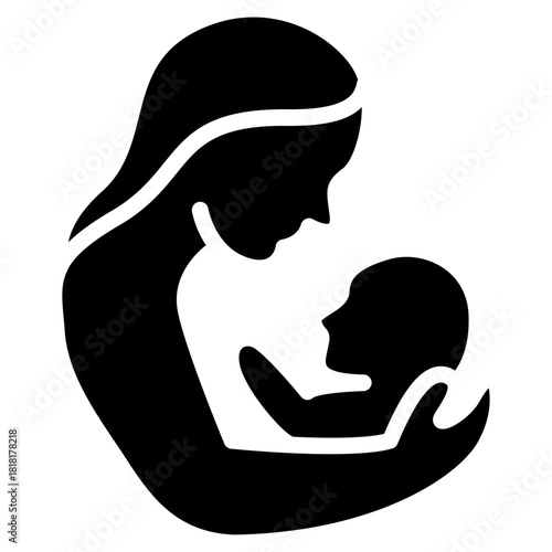 Raising a Child icon vector image. Can be used for Child Adoption.