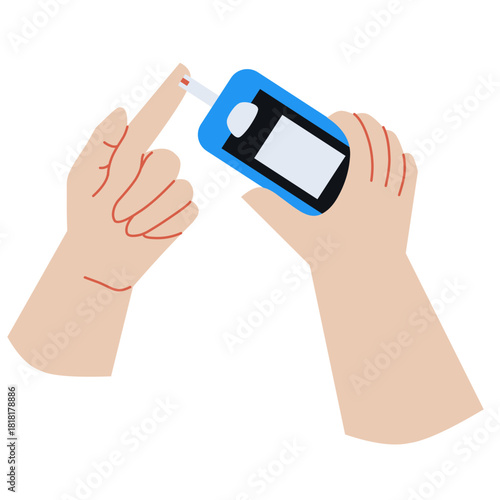 Diabetes test Illustration. World diabetes day.	
