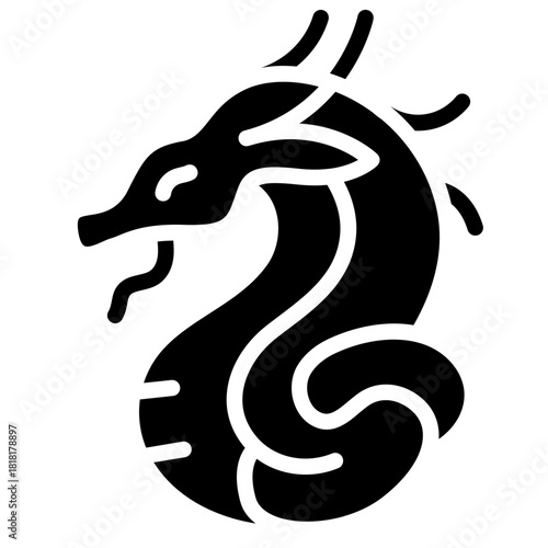 Wallpaper Mural Dragon icon vector image. Can be used for Fairytale. Torontodigital.ca
