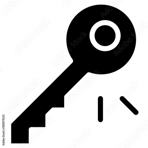 Key icon vector image. Can be used for Fairytale.