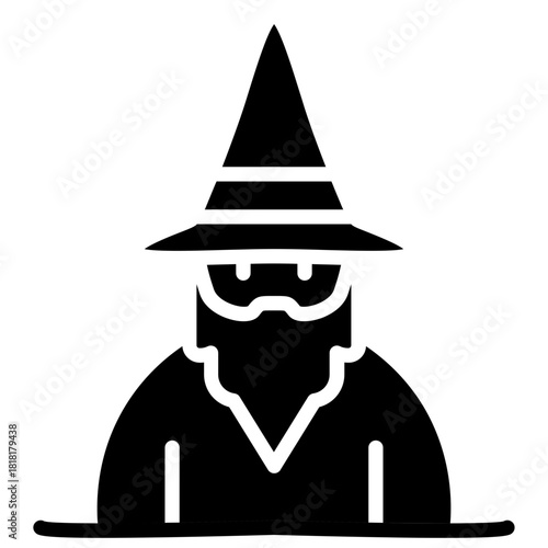 Wizard icon vector image. Can be used for Fairytale.