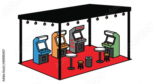 Experience classic arcade games in a fun, retro gaming event space