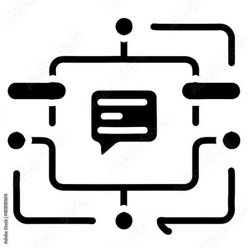 Communication Plan icon vector image. Can be used for Crisis Mangement.