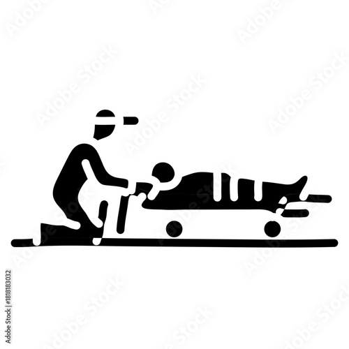 Medical Evacuation Team icon vector image. Can be used for Public Services.