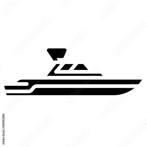 Patrol Boat icon vector image. Can be used for Public Services.