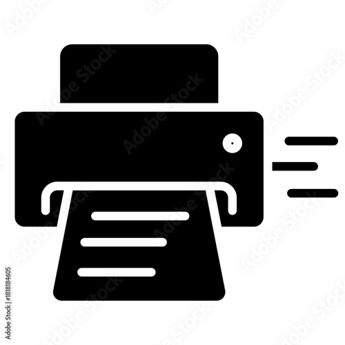 High-Speed Printer icon vector image. Can be used for Coworking Space.