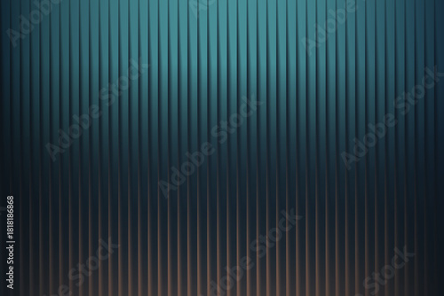 A close up of a teal and black striped wall with a subtle gradient and vertical lines design