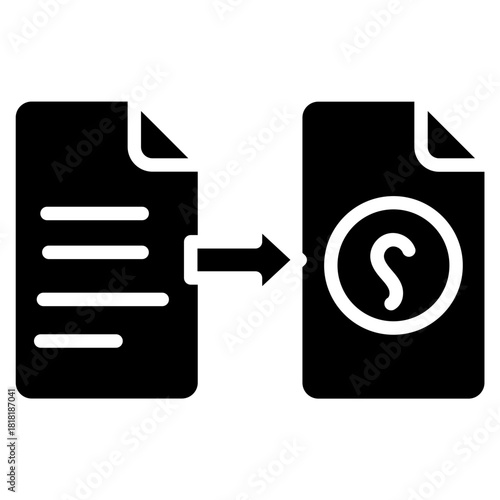 File Conversion icon vector image. Can be used for Documents And Files.