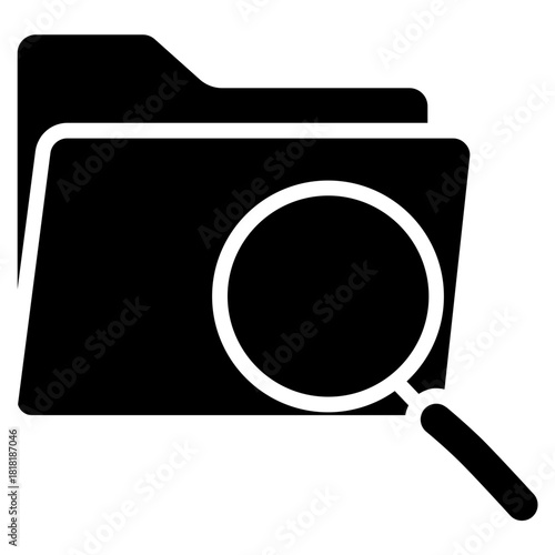 File Search icon vector image. Can be used for Documents And Files.