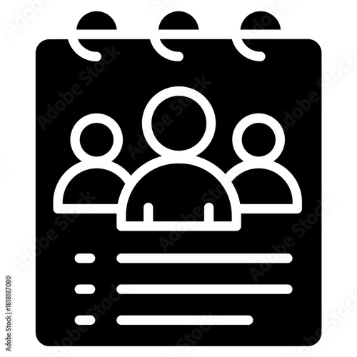 Meeting Notes icon vector image. Can be used for Documents And Files.