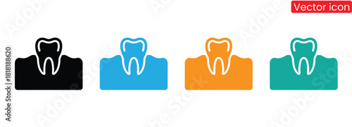 Colorful dental icons promoting healthy gums and teeth design,Teeth braces icon,bracket, orthodontic, dentistry symbol flat icon, dental, tooth, dentist, medicine, treatment, dentistry, toothbrush,