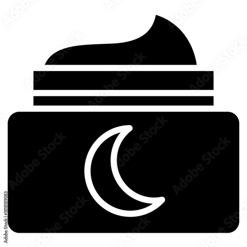 Night Cream icon vector image. Can be used for Cosmetology.