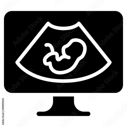Sonogram icon vector image. Can be used for Maternity.