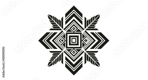 Stunning geometric pattern with tribal design perfect for backgrounds