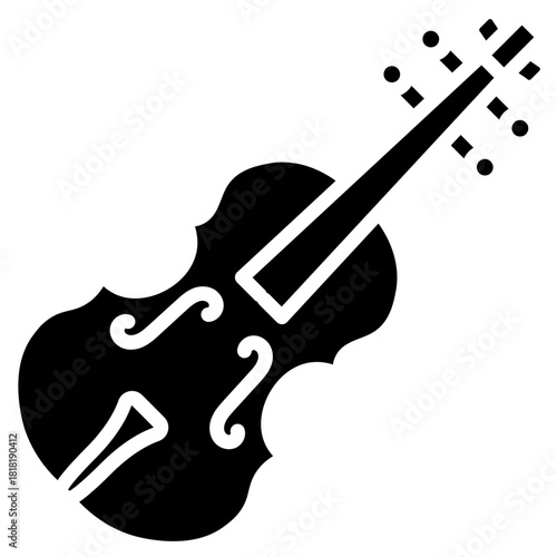 Fiddle icon vector image. Can be used for Artist Studio.