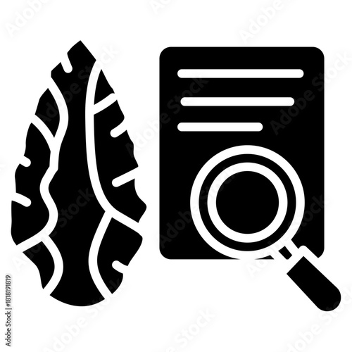 Lithic Analysis icon vector image. Can be used for Archeology.
