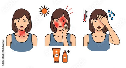 Protect your skin from sunburn using sunscreen for healthy lifestyle