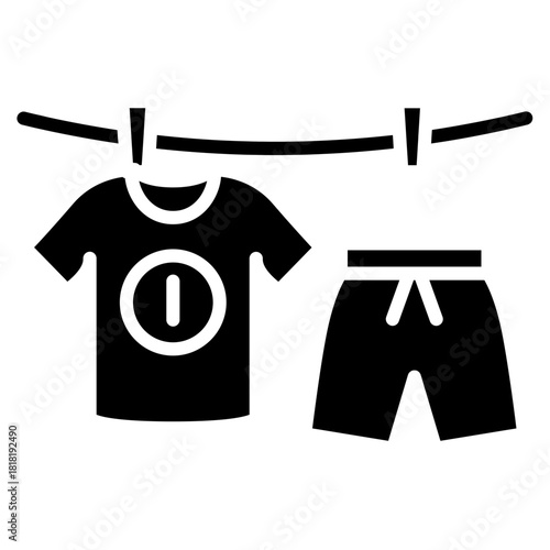 Sportswear Wash icon vector image. Can be used for Laundry.