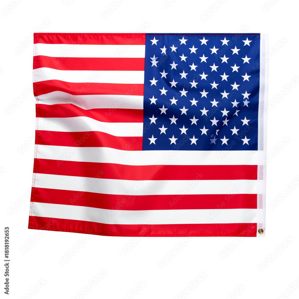 Obraz premium Symbol of Liberty: A vibrant American flag, a powerful emblem of freedom and unity, its iconic stars and stripes proudly displayed, representing the spirit of the nation and its enduring values.