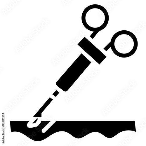 Biopsy Tool icon vector image. Can be used for Dermatology.
