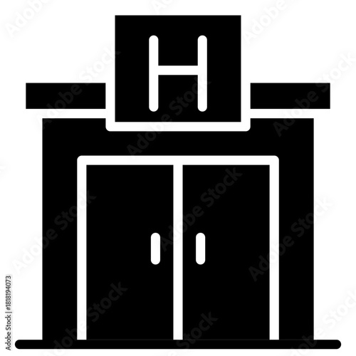 Hospital Entrance icon vector image. Can be used for Tuberculosis.