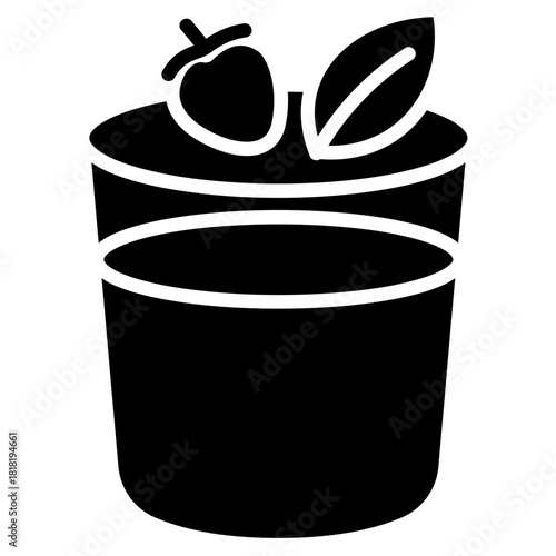 Chia Pudding icon vector image. Can be used for Brunch.