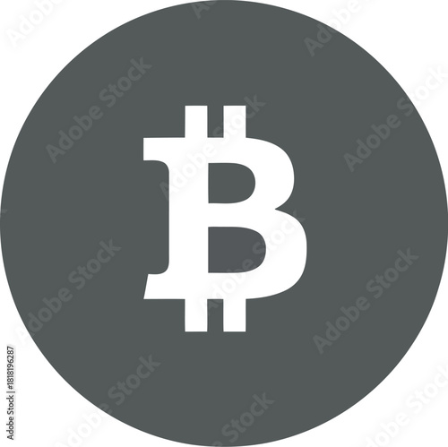 Bitcoin cryptocurrency digital coin symbol finance technology concept graphic vector
