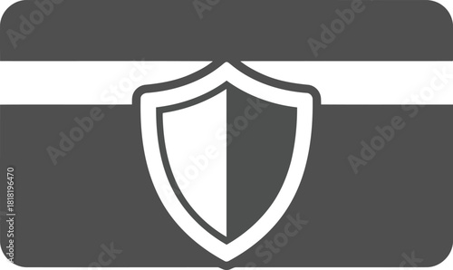 Secure payment credit card with shield protection symbol digital illustration data safety banking finance concept vector