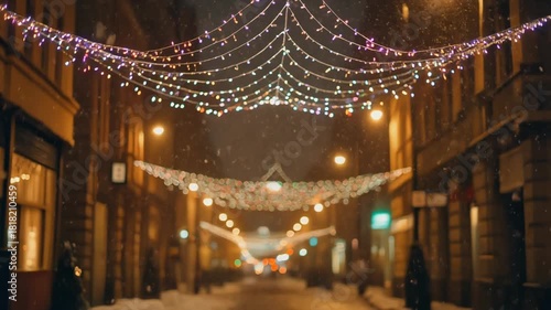 Wallpaper Mural Elegant Christmas Hallway with Warm Lights Torontodigital.ca