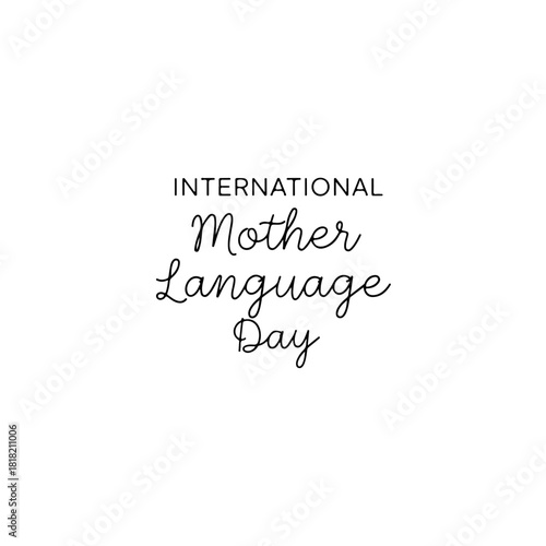 International mother language day typography