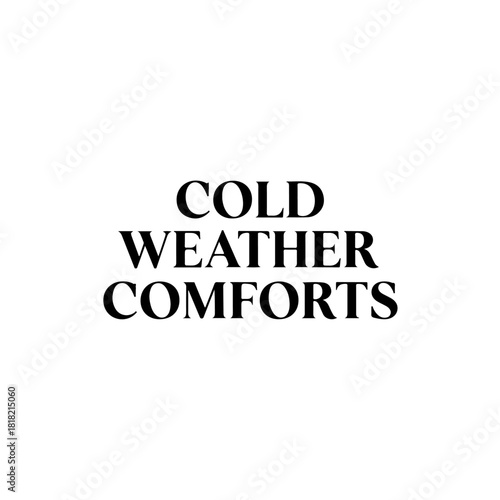 Cold weather comforts isolated on transparent background