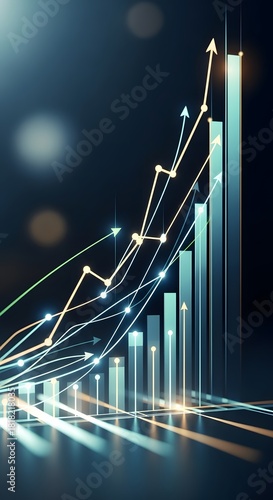 Financial Growth Visualization Charts and Graphs Depicting Market Trends and Success