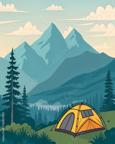 camping in the mountains