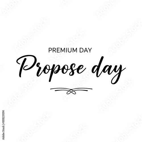 Propose day premium day isolated on transparent background