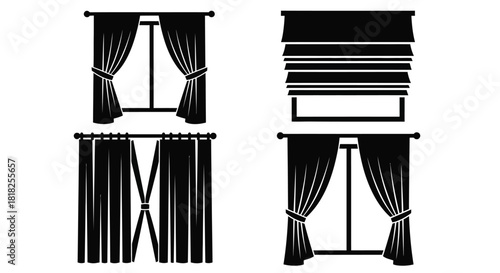 Elegant window coverings providing privacy and room darkening effects